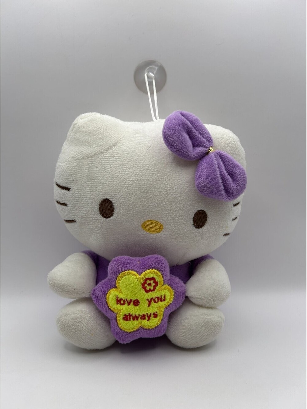 Sanrio Love You Always Hello Kitty Flower Plush Doll S White Purple Fabric
